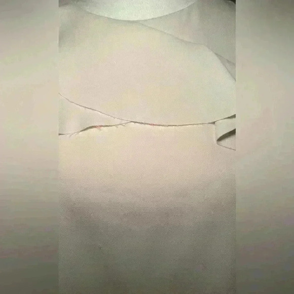 Ted Baker Honourr Asymmetrical Frill Top Nude Pink - Size 2 - Small/Medium - Picture 4 of 11